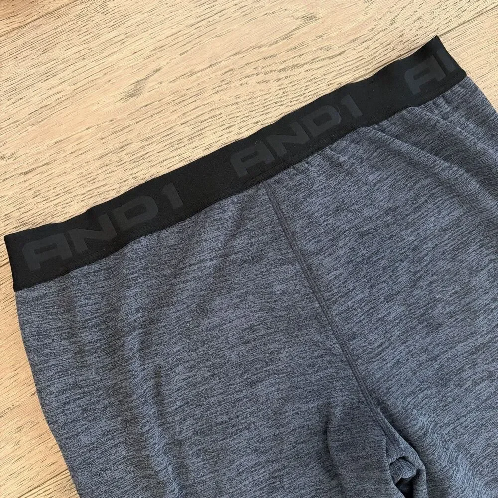 AND1 Sweatpants Joggers Mens XL Pants Lounge Gray Athletic Drawstring